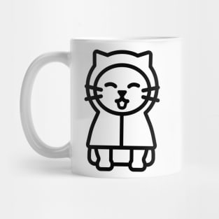 Cat in raincoat Mug